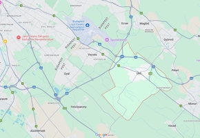 Pest megye Üllő ipari parkban 5441nm-es gazdasági, kereskedelmi, szolgáltató övezetbe tartozó telek eladó
